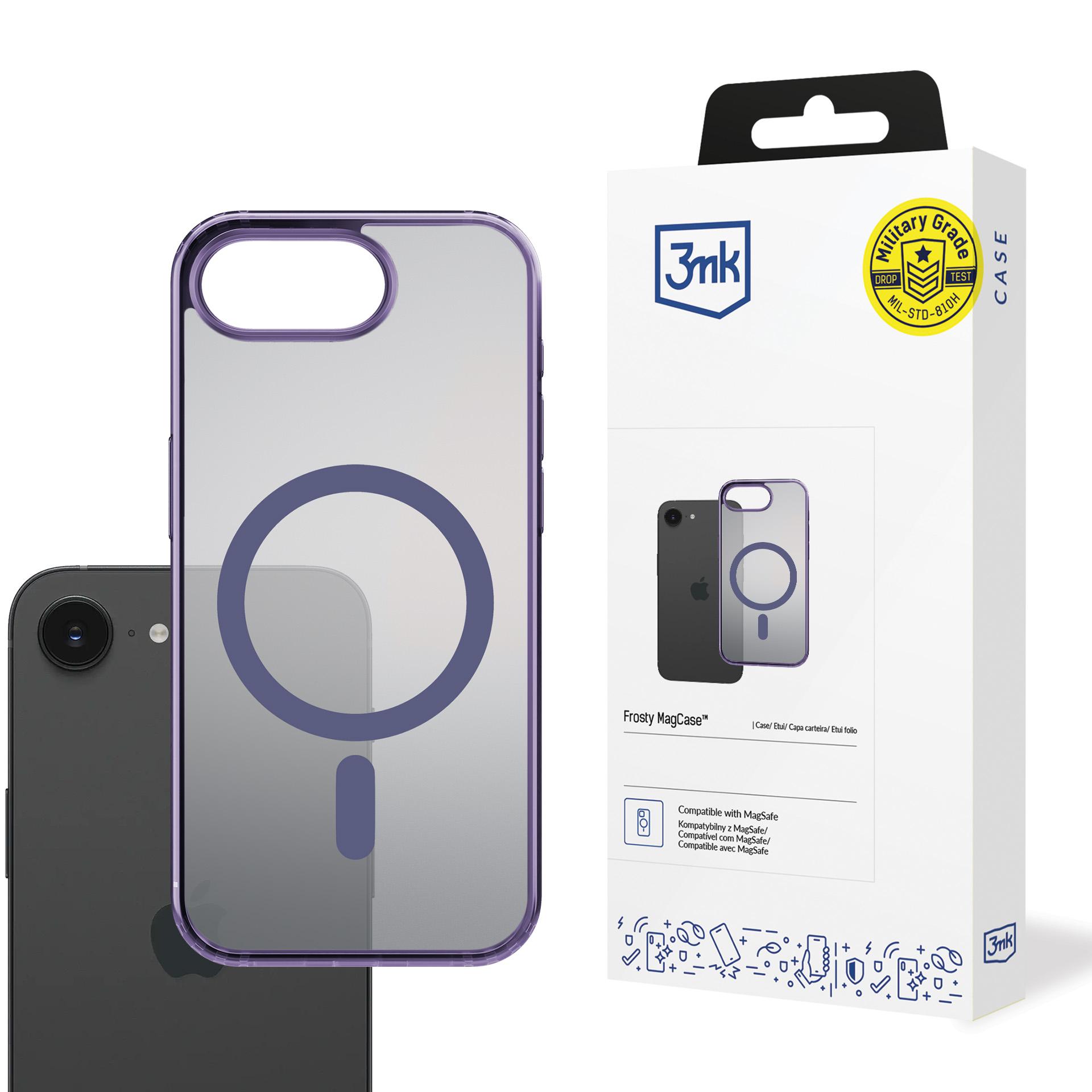 Чехол 3mk Frosty MagCase для Apple iPhone 16E - фиолетовый