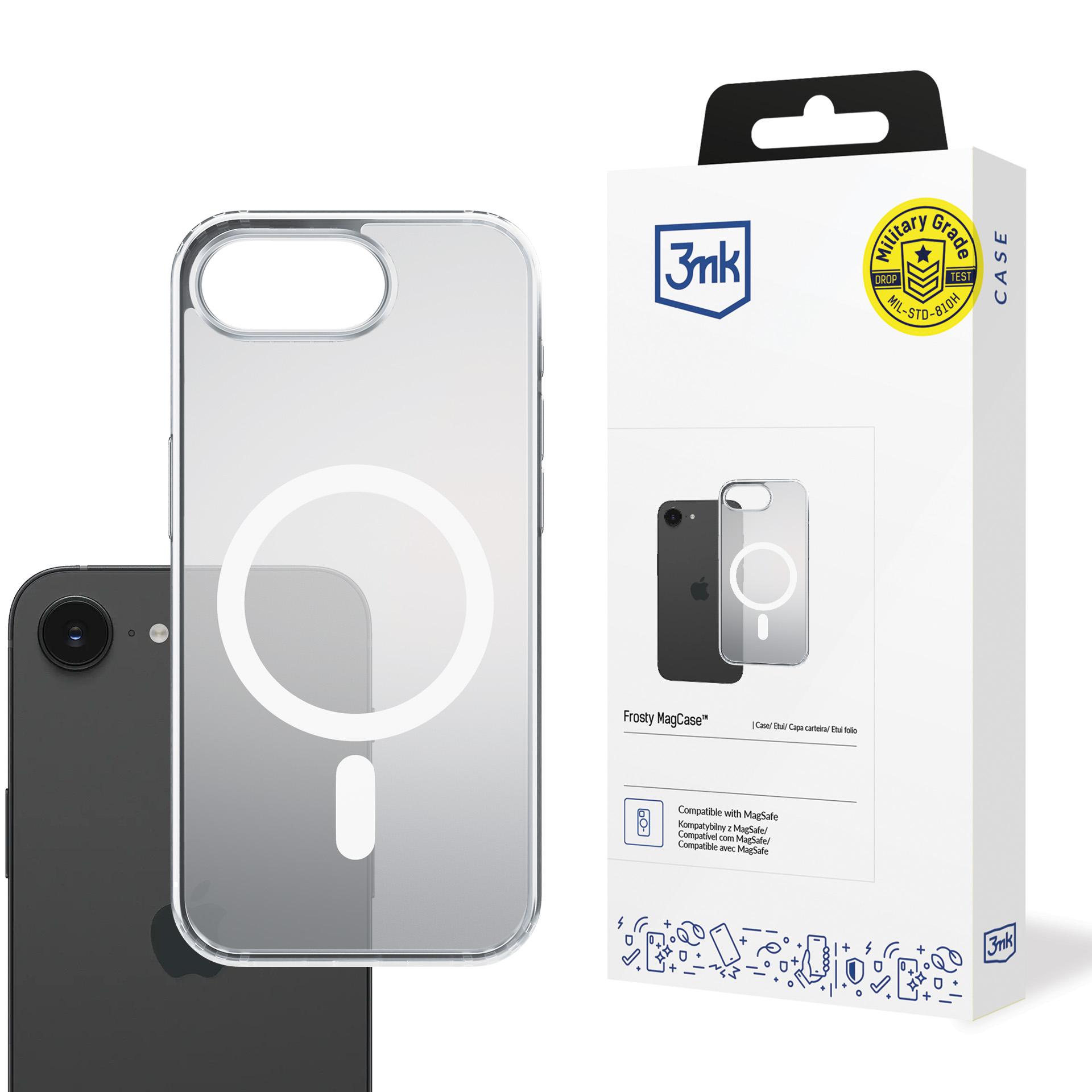 3mk Frosty Magnetinis dėklas telefonui Apple iPhone 16E - baltas