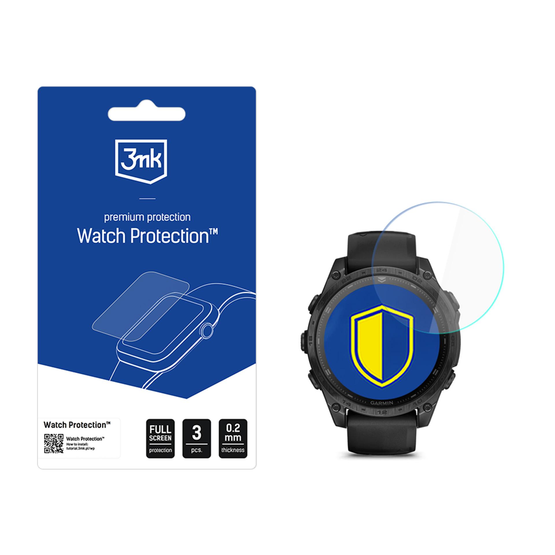 Гибридное стекло 3mk Watch Protection FlexibleGlass для Garmin Tactix 8 47мм