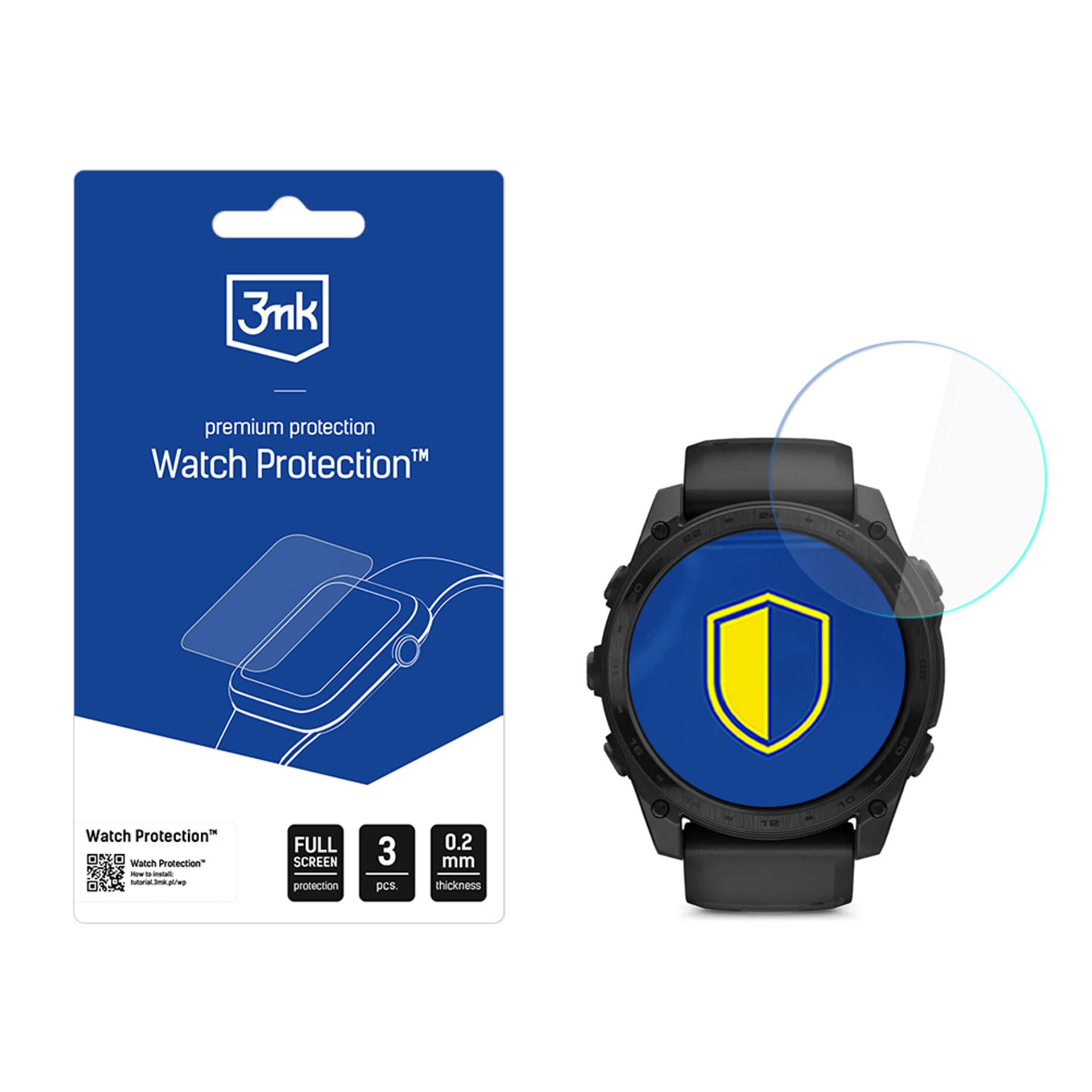 3mk laikrodžio apsauga FlexibleGlass hibridinis stiklas Garmin Tactix 8 51mm (Amoled, Solar)