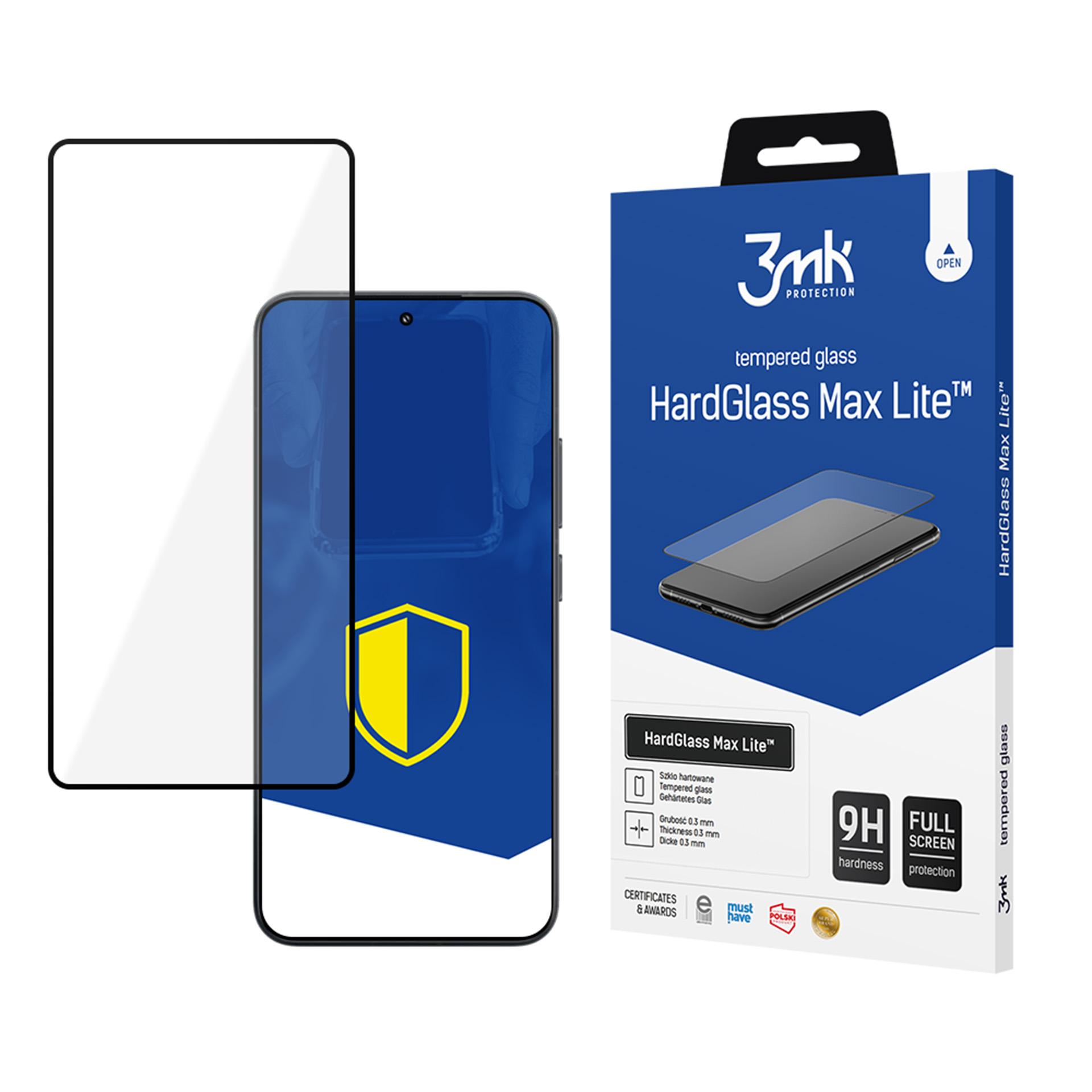 Grūdintas stiklas 3mk HardGlass Max Lite juodas Xiaomi 15