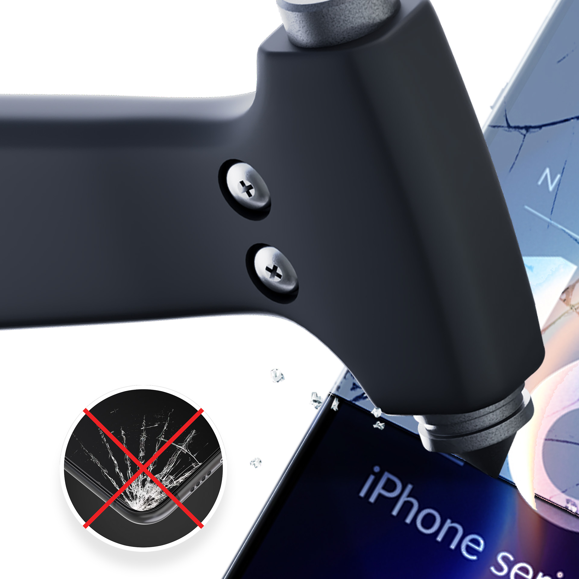 Hibridinis stiklas 3mk FlexibleGlass v2.0 Apple iPhone 16 Pro Max