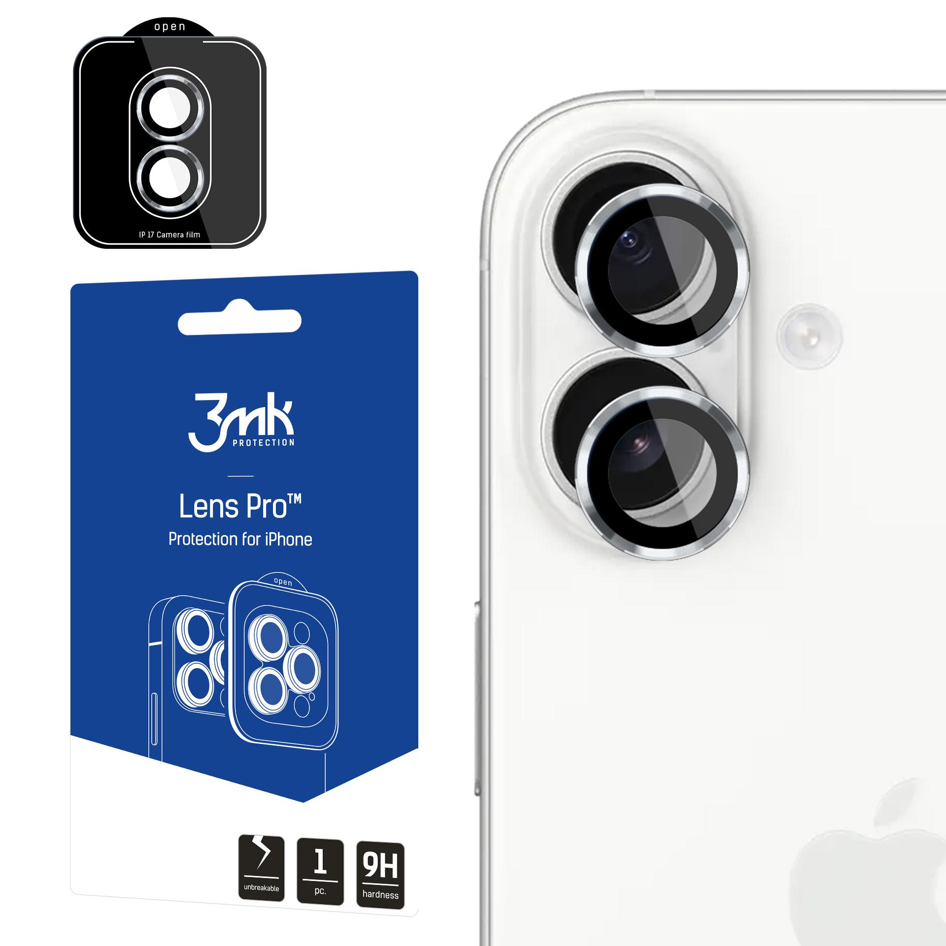 Apsauginis stikliukas kamerai 3mk Lens Pro Apple iPhone 17 sidabrinis