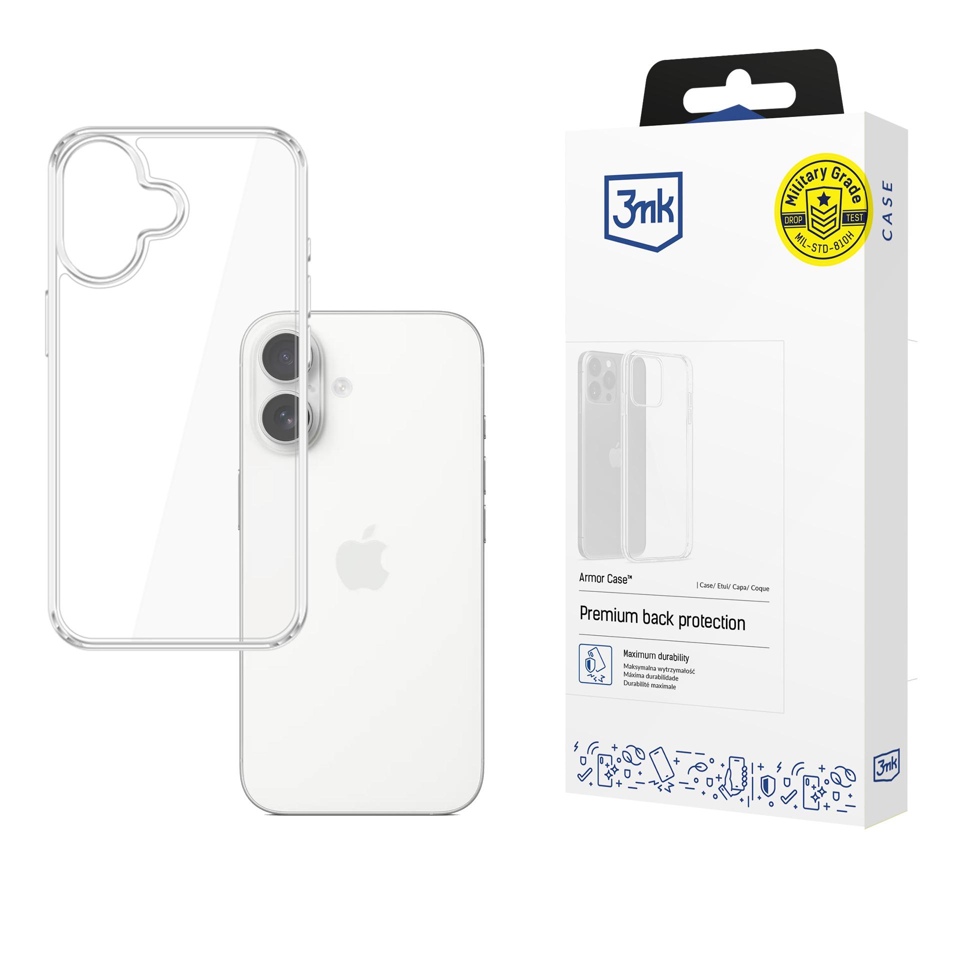 3mk Armor dėklas Apple iPhone 17 - Permatomas