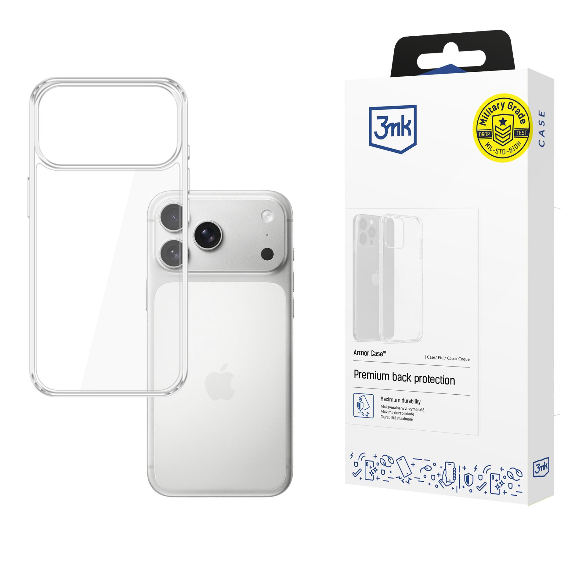 3mk Armor dėklas Apple iPhone 17 Pro Max - Permatomas