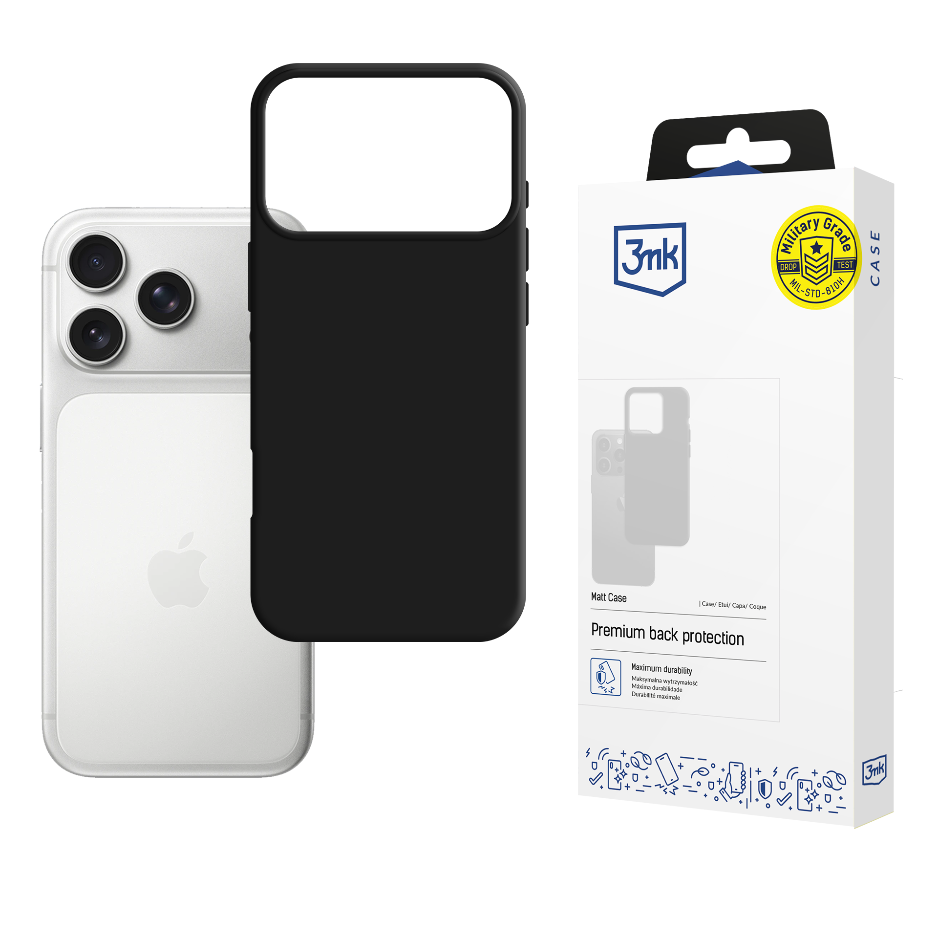 Dėklas 3mk Matt Case Apple iPhone 17 Pro juodas