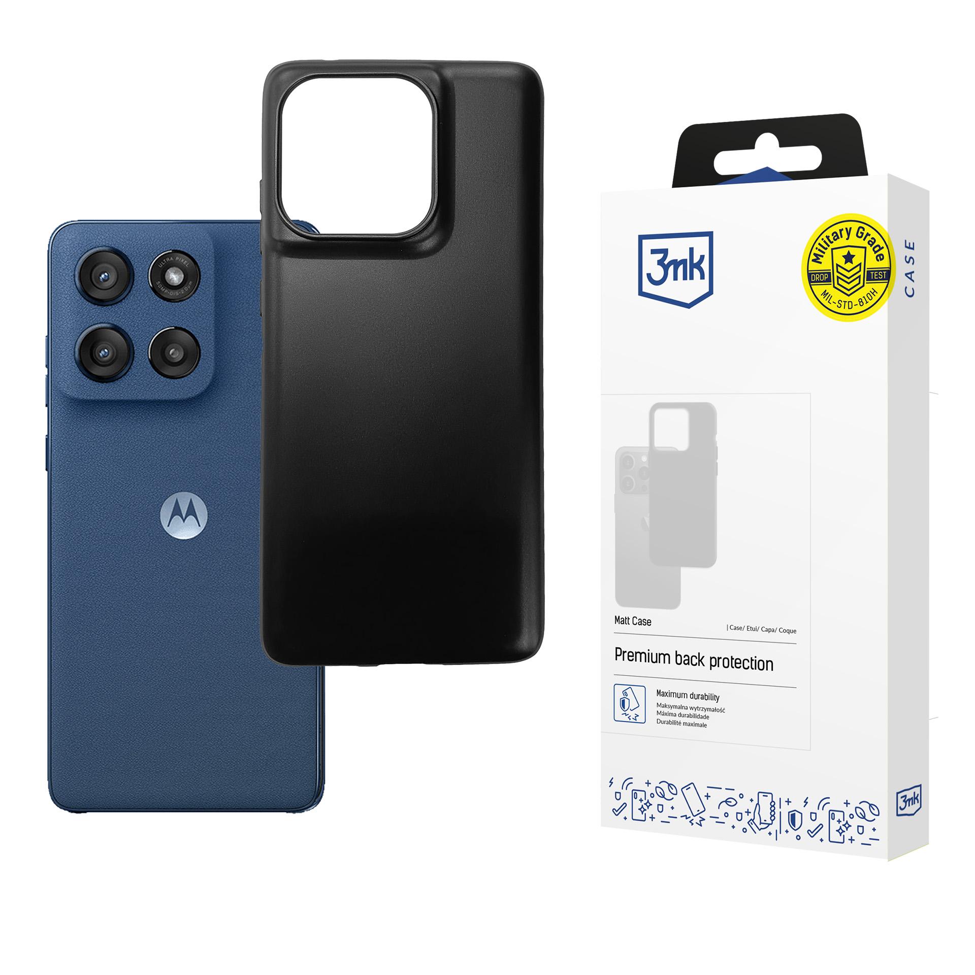 3mk Matinis dėklas telefonui Motorola Moto Edge 60 / 60 Fusion - matinė juoda