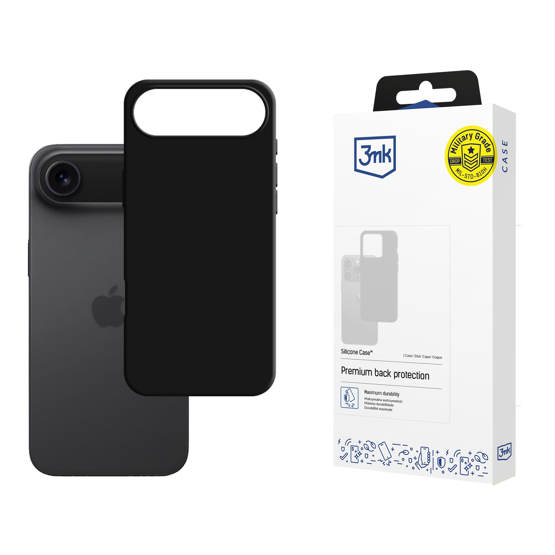 3mk Silikoninis dėklas telefonui iPhone 17 Air - juodas
