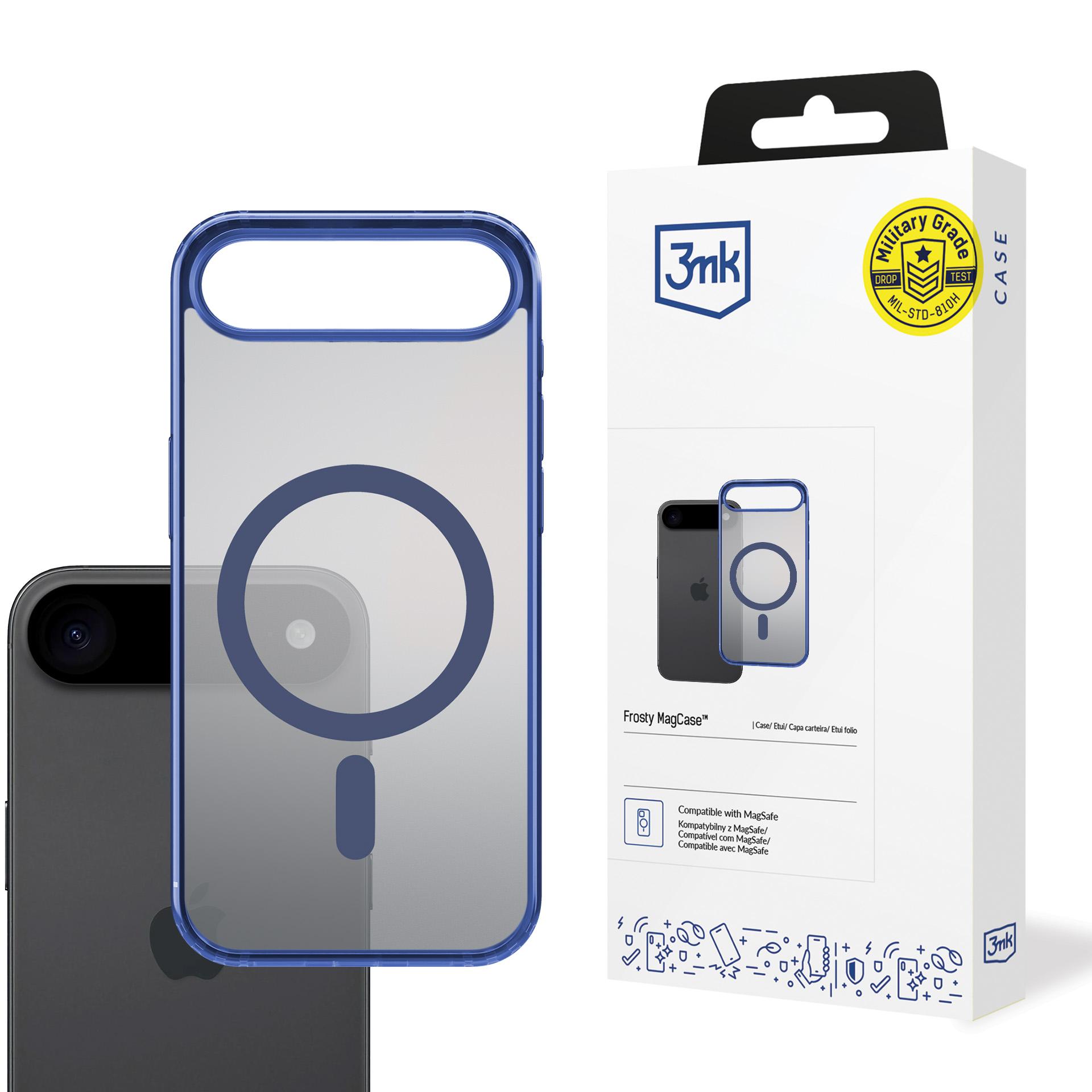 3mk Frosty MagCase dėklas telefonui skirtas iPhone 17 Air – mėlynas