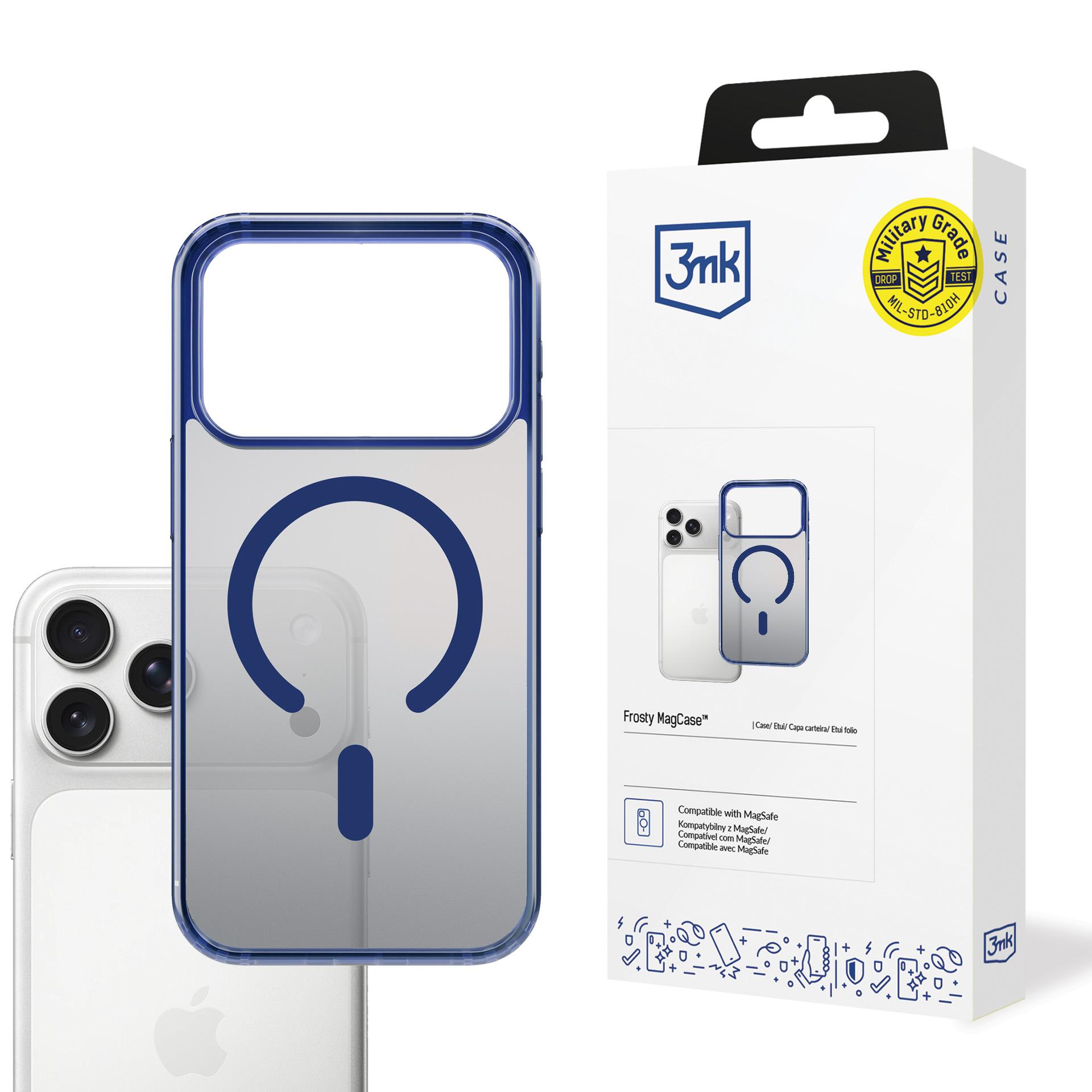 3mk Frosty MagCase dėklas telefonui iPhone 17 Pro - mėlyna