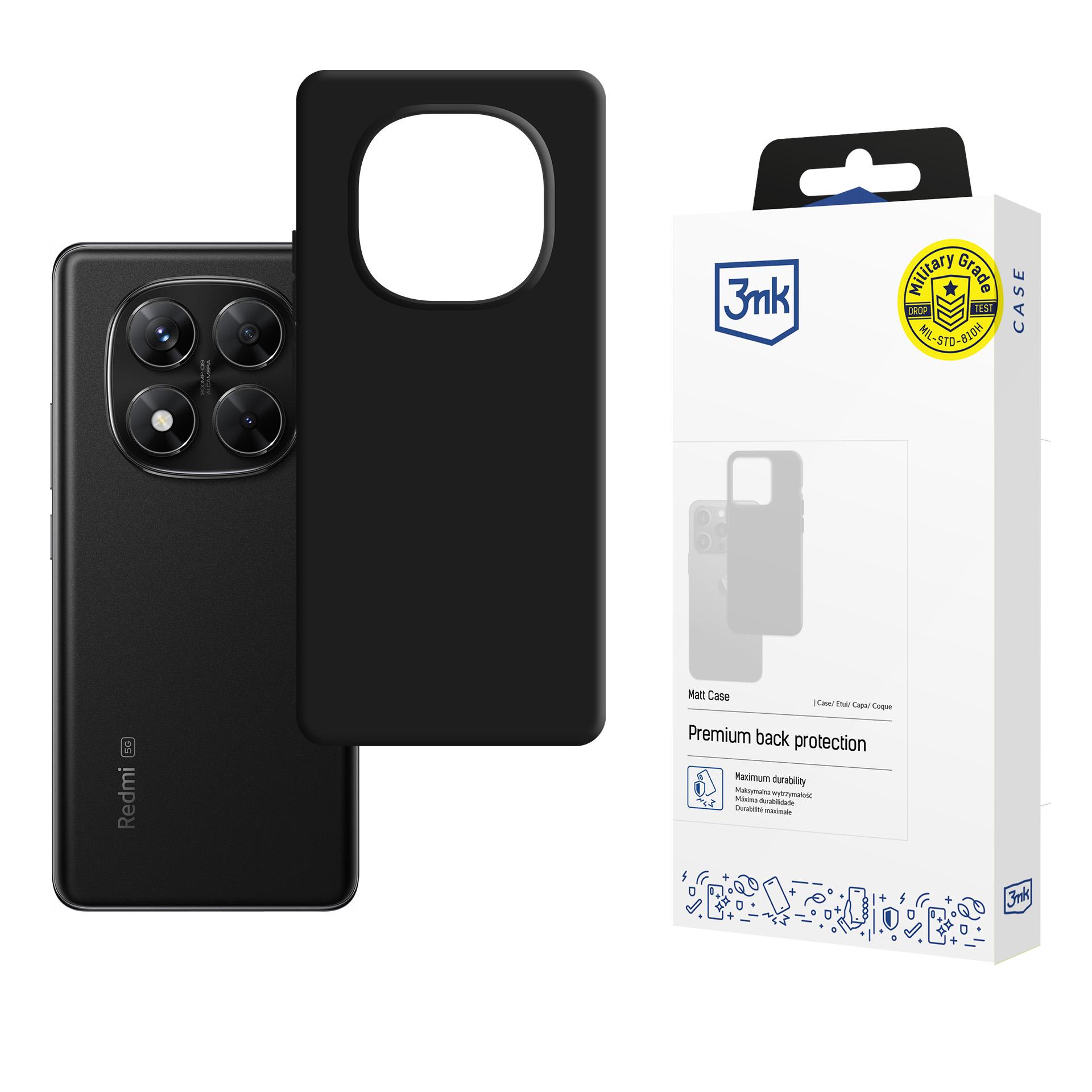 3mk Matinis dėklas telefonui Pro Xiaomi Redmi Note 14 PRO 5G/POCO X7 5G - matinė juoda