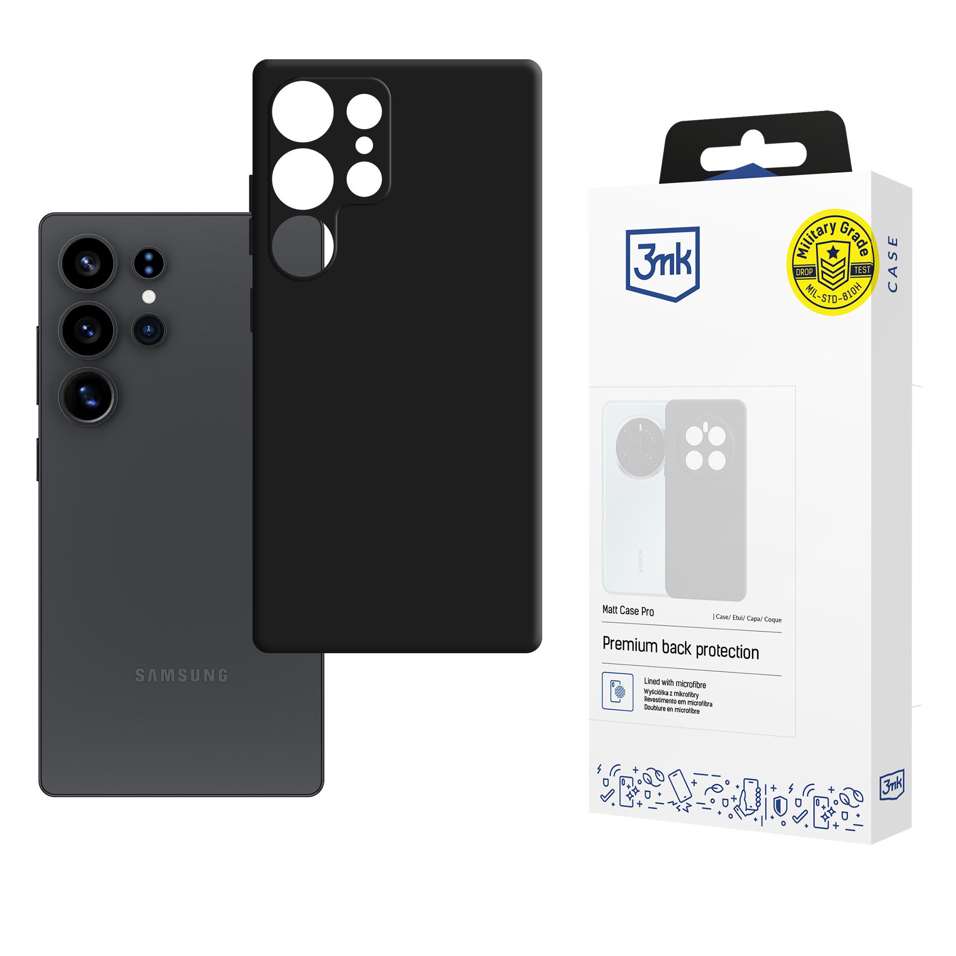 3mk matinė dėklas Pro Samsung Galaxy S25 Ultra - matinė juoda