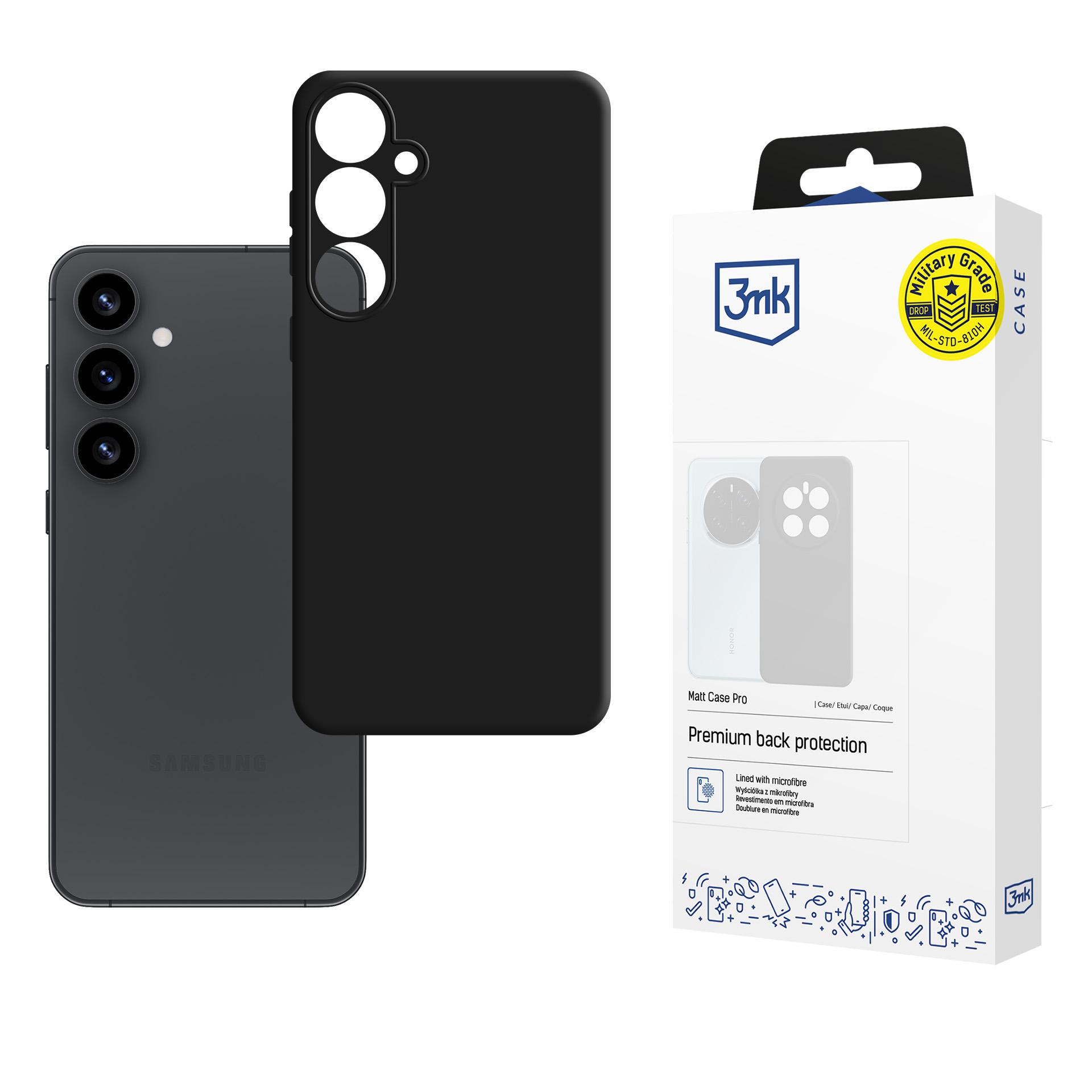 3mk Matinis dėklas Pro dėklas telefonui Samsung Galaxy S25+ - matinė juoda