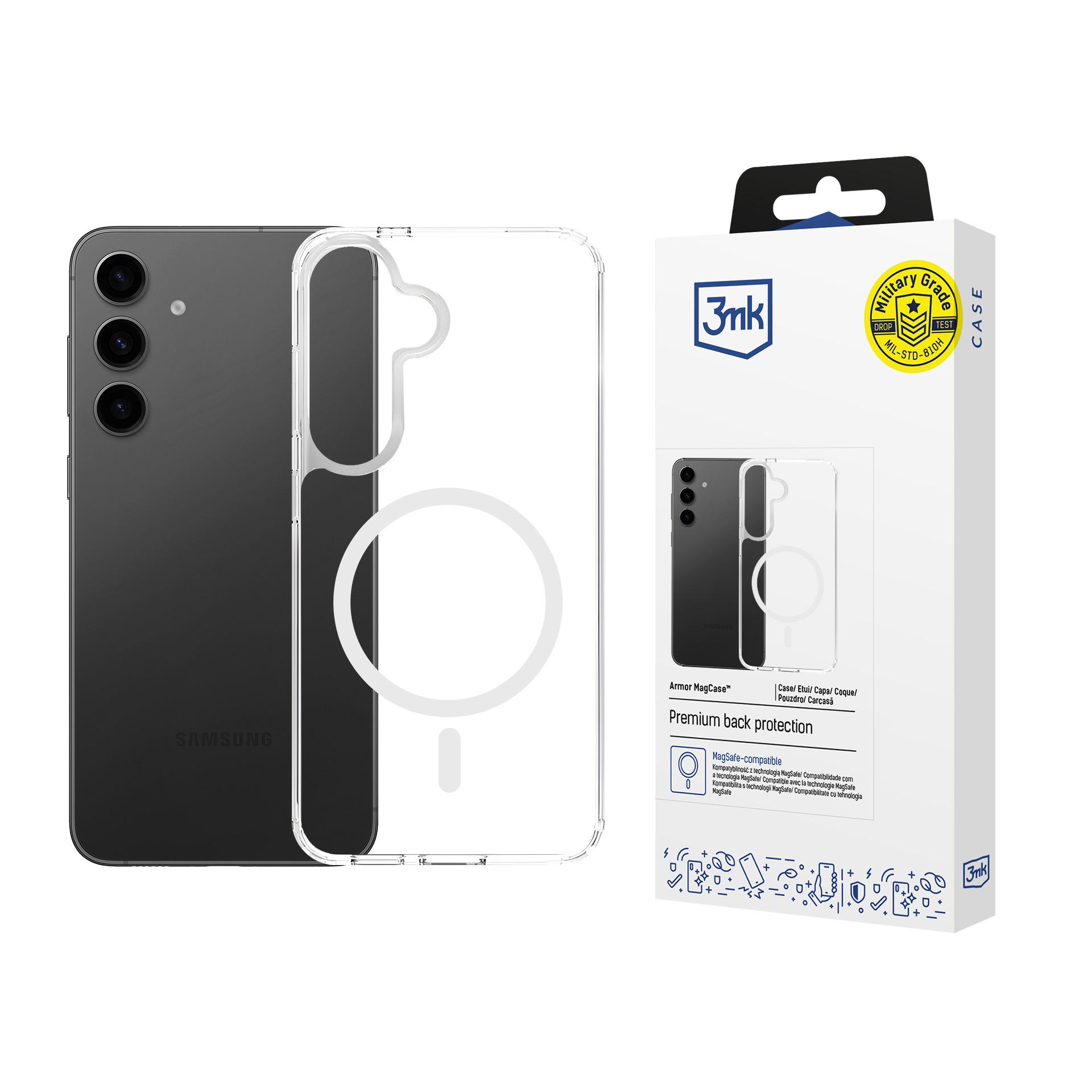 3mk Armor Magnetinis dėklas telefonui Samsung Galaxy S24 / S25 - skaidrus