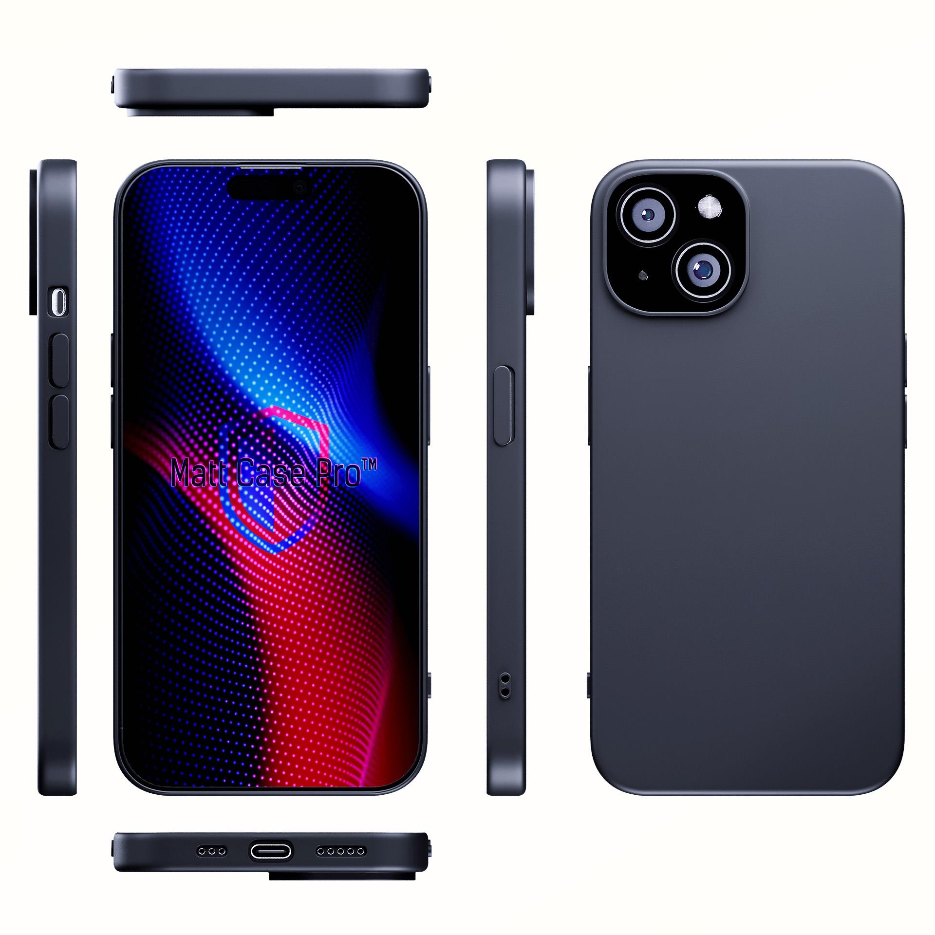 3mk Matinis dėklas Pro Apple iPhone 15 - matinė juoda