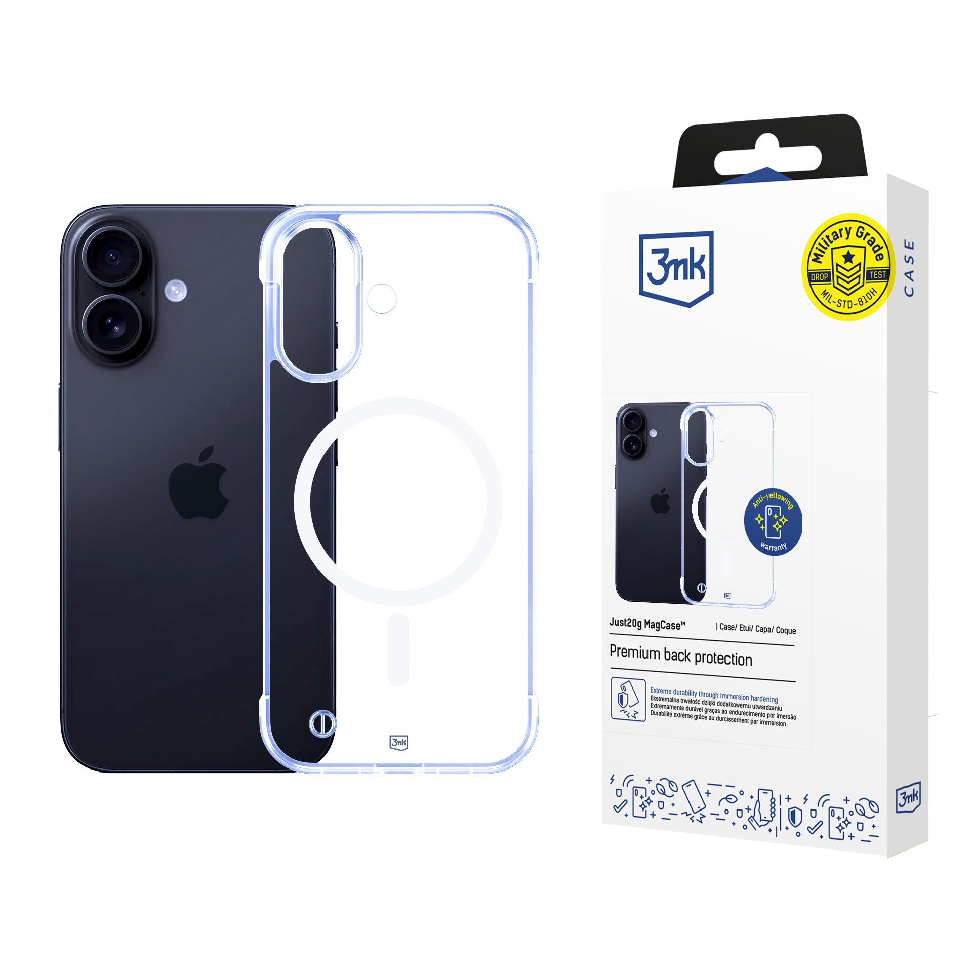 3mk Just20g MagDėklas iPhone 16 Plus - skaidrus
