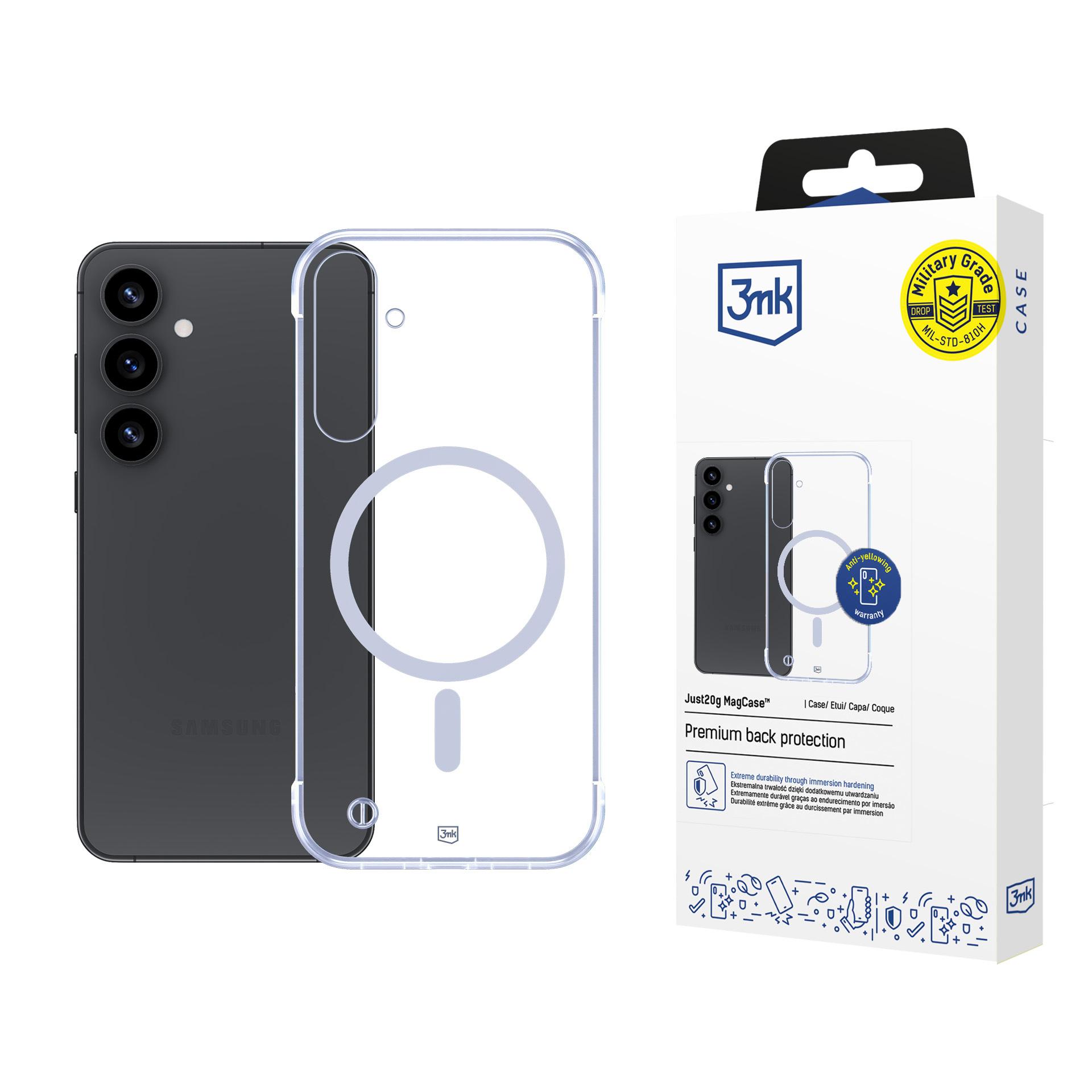3mk Just20g MagCase dėklas telefonui Samsung Galaxy S25+ - skaidrus