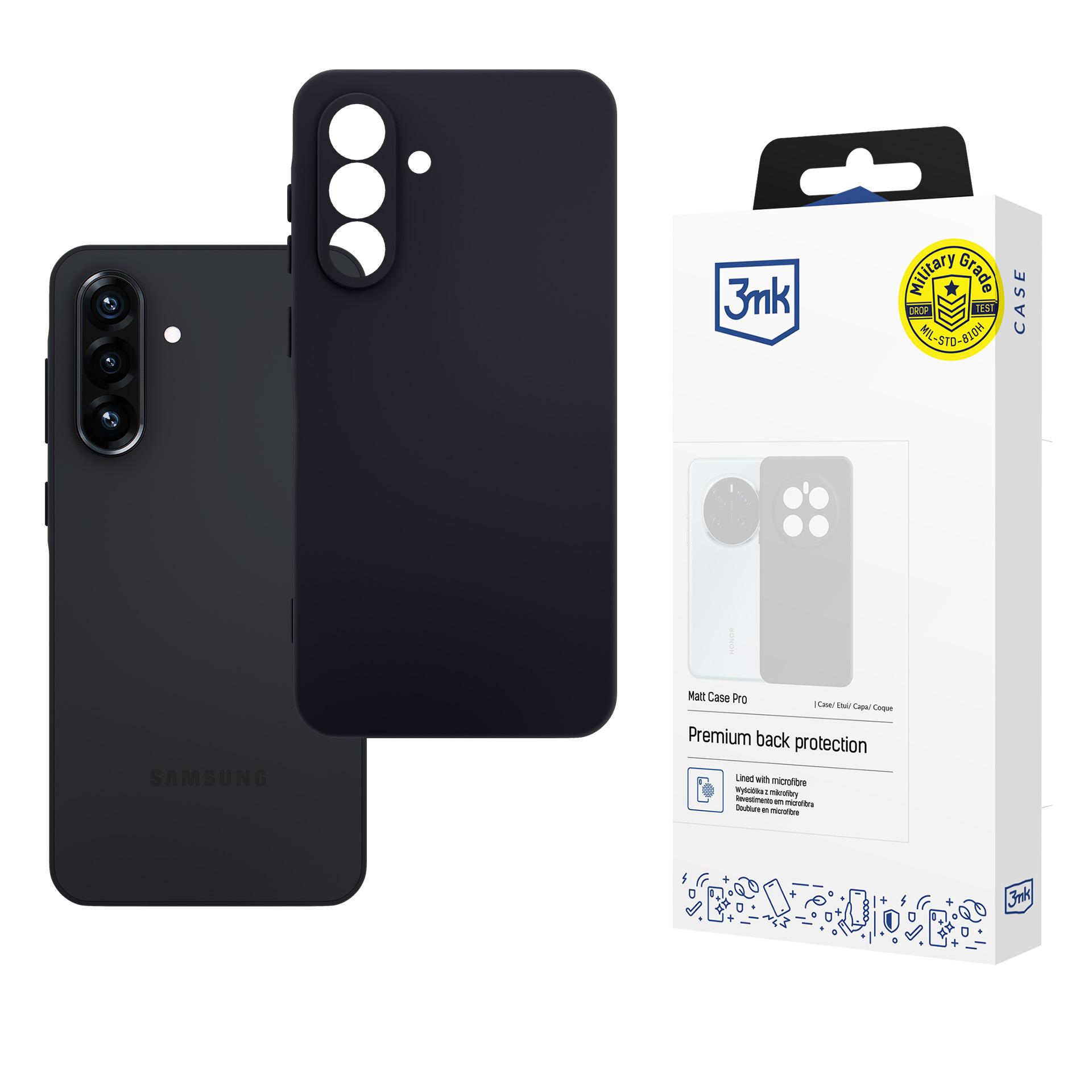 3mk Matt dėklas Pro Samsung Galaxy A56 - matinė juoda