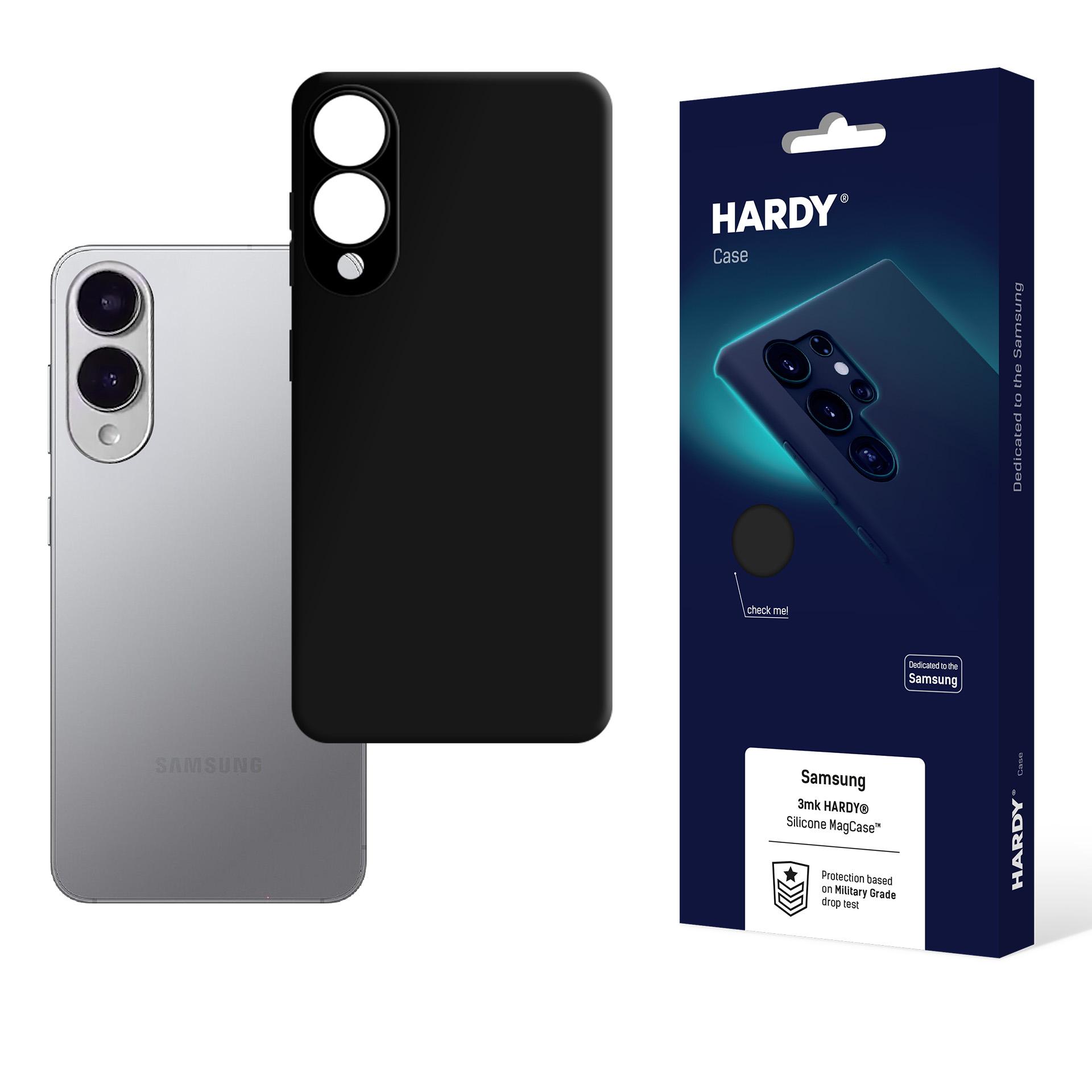 3mk Hardy Silicone MagCase dėklas telefonui Samsung Galaxy S25 Edge - juodas