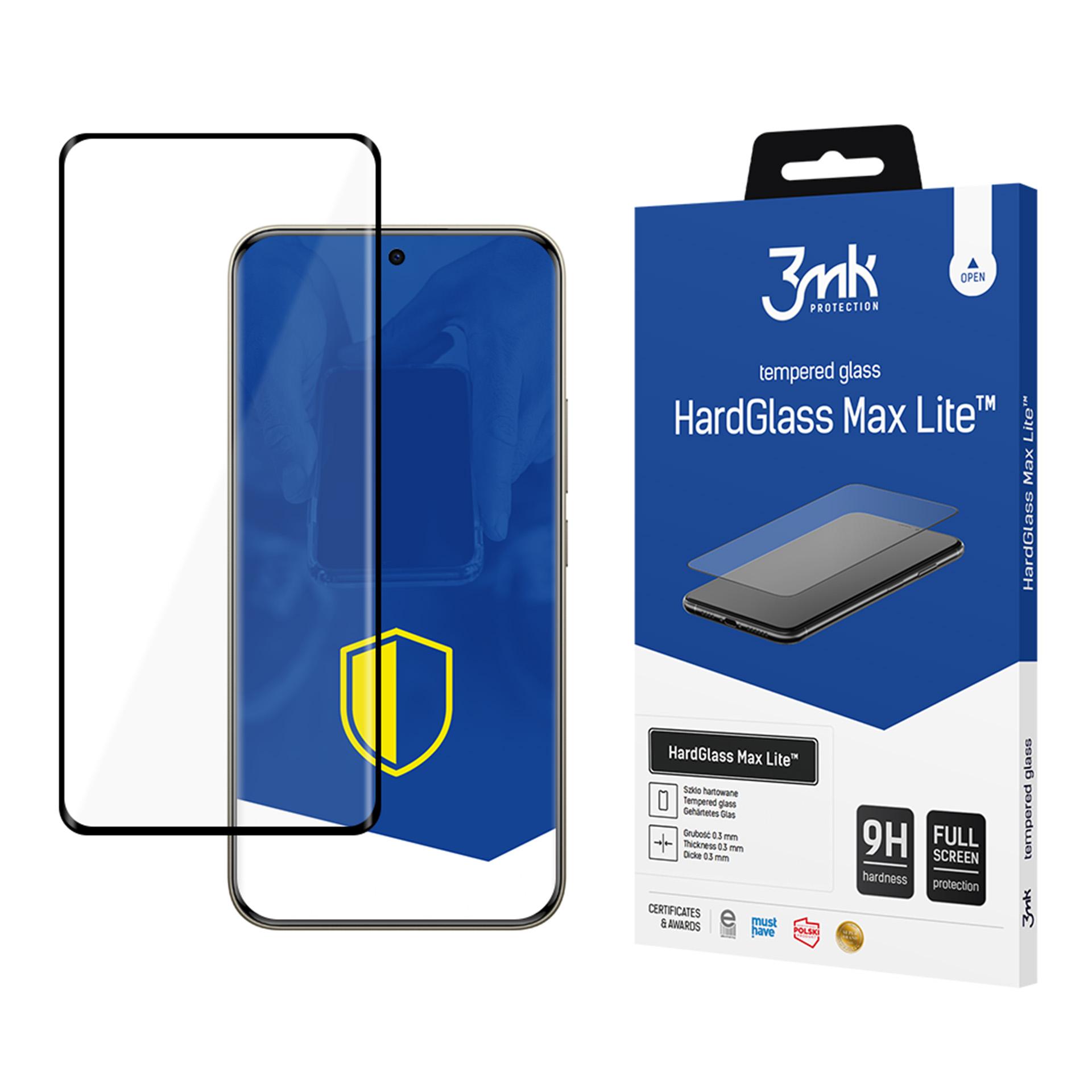 3mk HardGlass Max Lite juodas grūdintas stiklas Xiaomi Redmi Note 15 Pro+