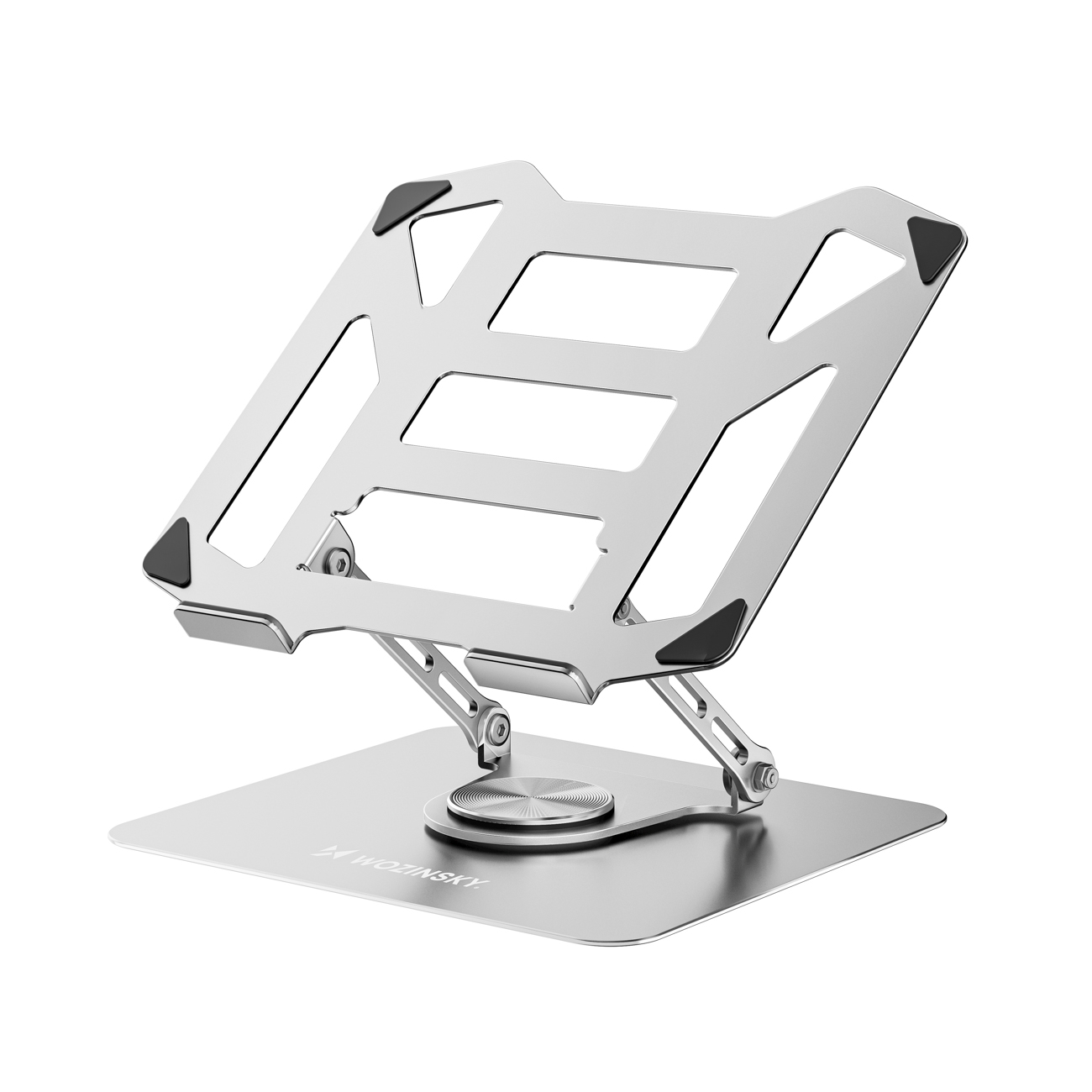 Wozinsky WDCX-X19-AB HardStand 360° Pasukamas Nešiojamojo Kompiuterio ir Planšetės Stovas - Sidabrinis