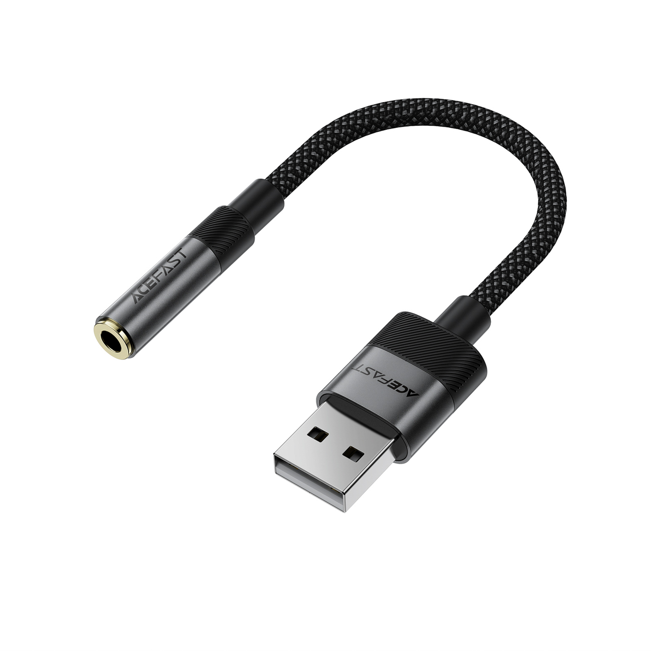 Acefast J13 USB-A į 3.5mm mini jack adapteris - juodas