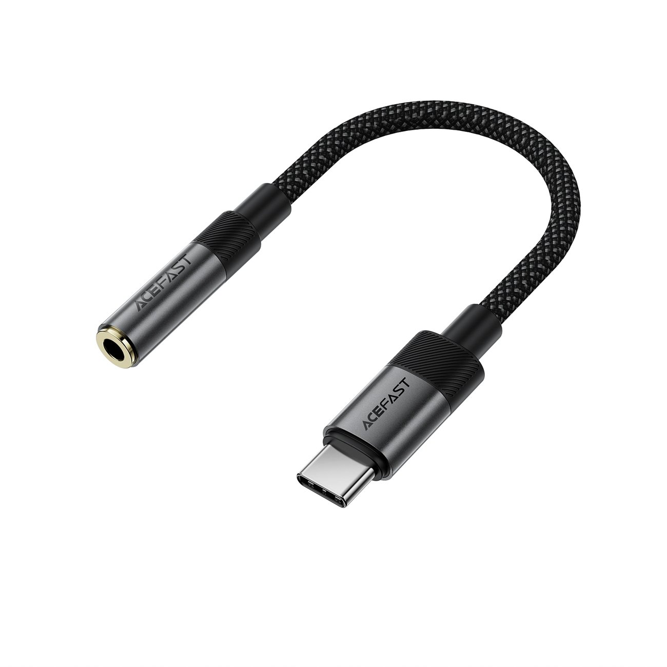 Acefast J12 USB-C į 3.5mm mini jack adapteris - juodas