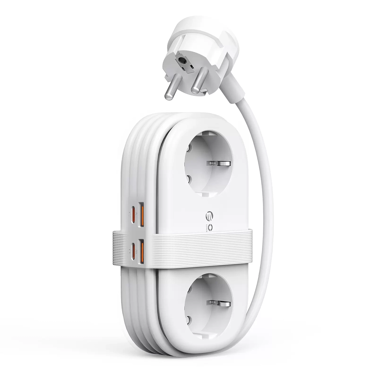 Orico AP3 20W GaN 5in1 maitinimo blokas 2x AC + 2x USB-A + 1x USB-C - baltas