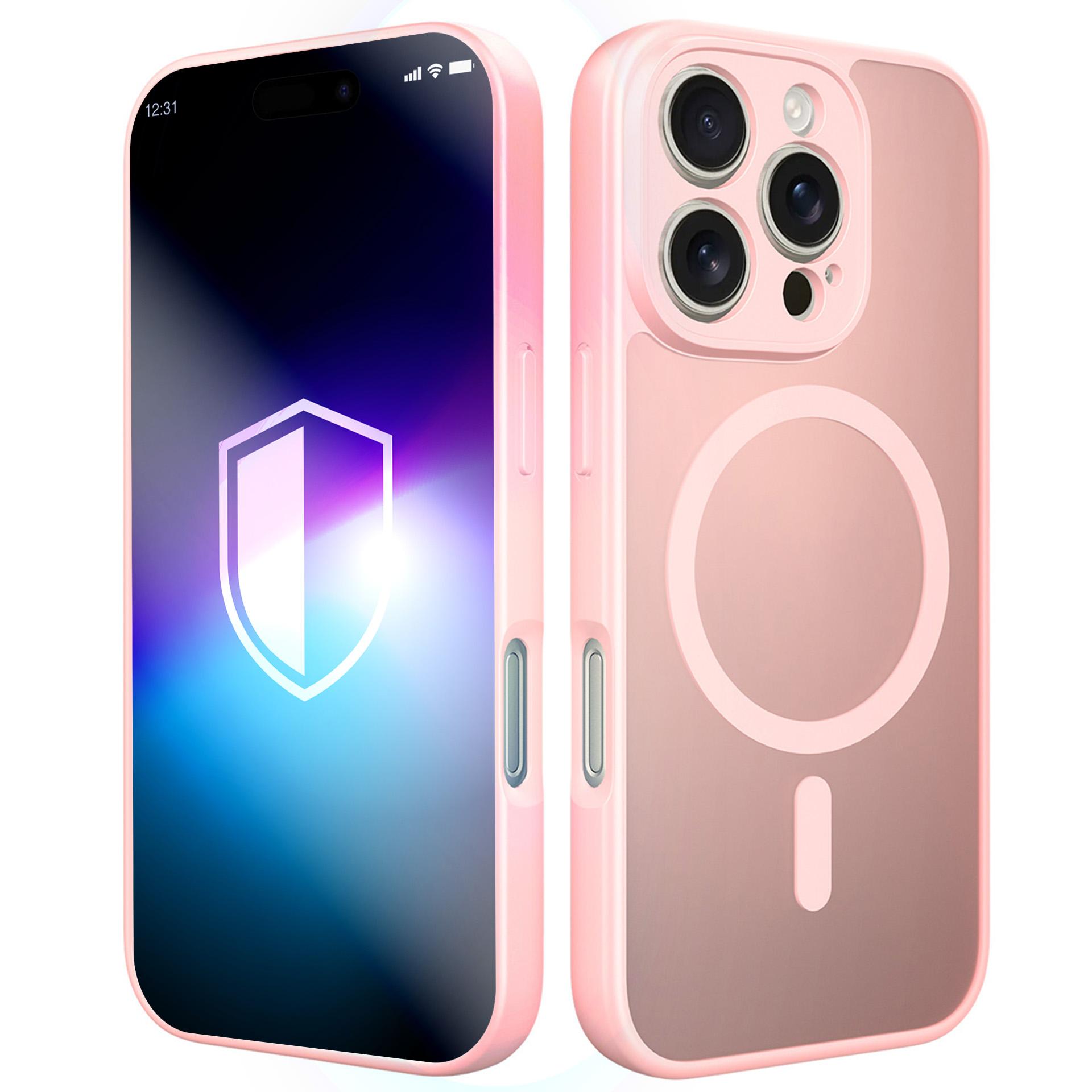 3mk Misty MagCase dėklas iPhone 16 Pro - rožinis