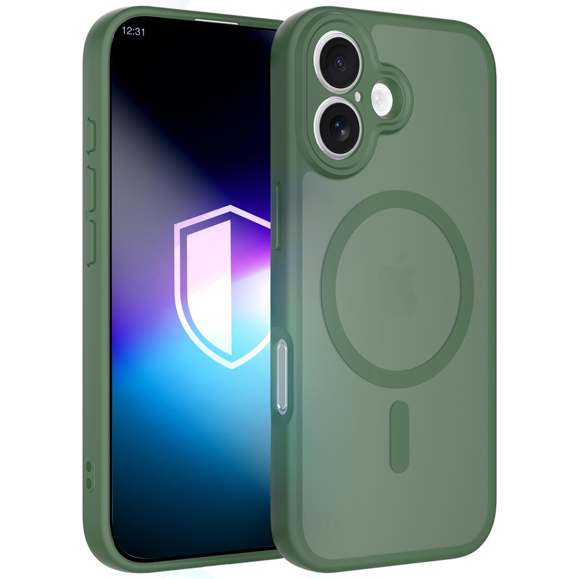 3mk Misty MagCase dėklas iPhone 16 - žalias