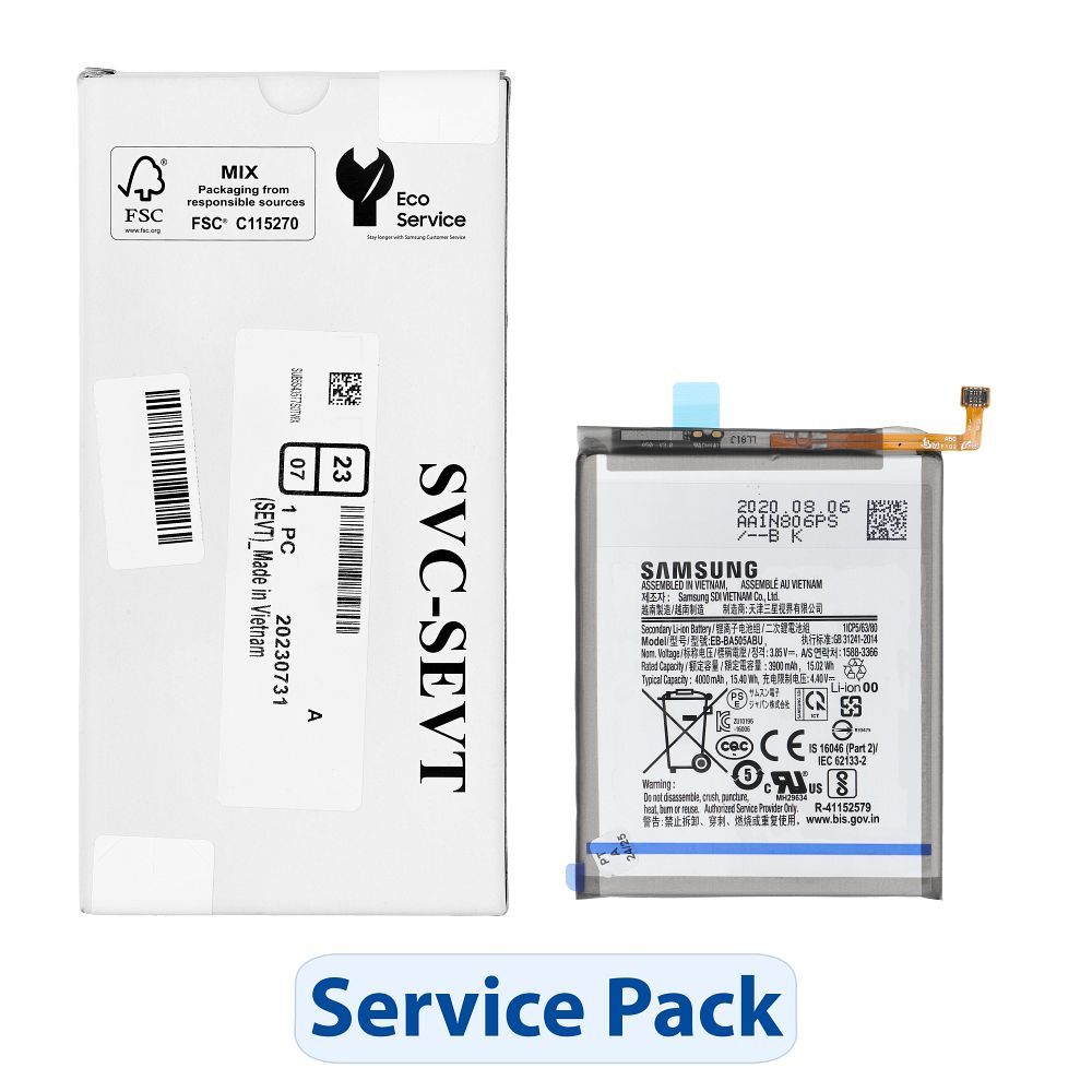 „ServicePack“ baterija EB-BA505ABE, skirta „SAMSUNG“ A50, A20, A30 modeliams, GH82-19269A