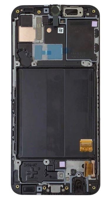 LCD screen Samsung A405 A40 2019 with touch screen and frame black original (used Grade A)