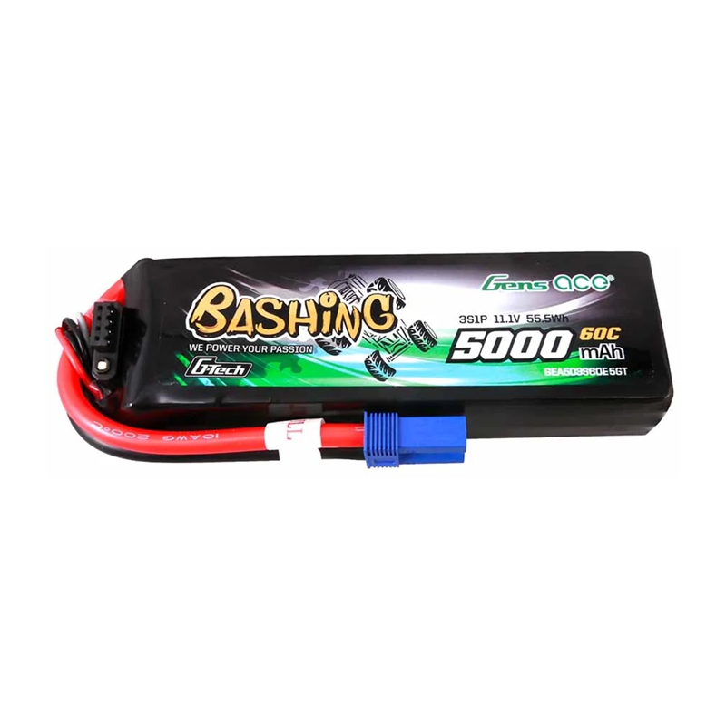 „GensAce G-Tech“ LiPo akumuliatorius, 5000 mAh, 11,1 V, 60C, 3S1P, su EC5 jungtimi