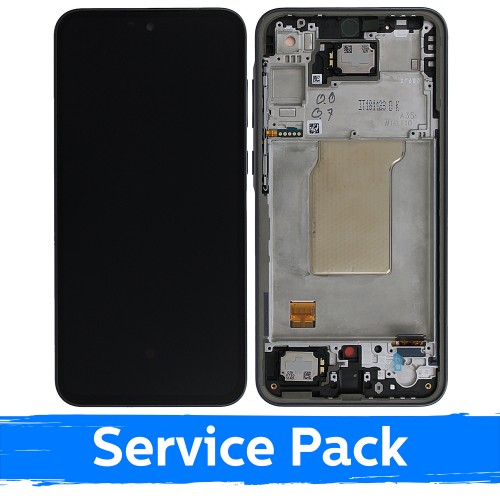 Ekranas skirtas Samsung A356 A35 5G su rėmeliu / Navy / (Service Pack) +INCLUDING BATTERY