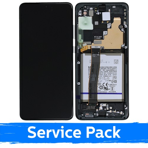 Ekranas skirtas Samsung G988 S20 Ultra su rėmeliu / Cosmic Black / (Service Pack)  +INCLUDING BATTERY