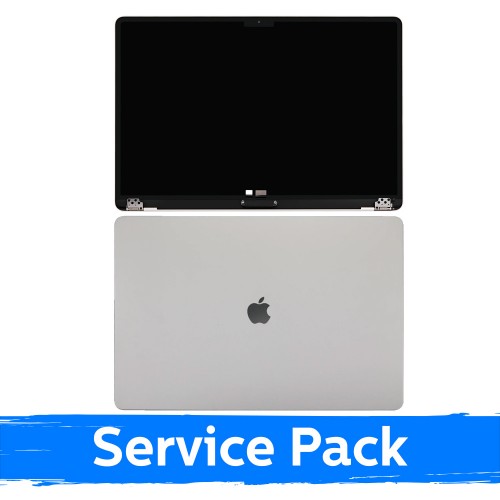 Ekranas skirtas (Pilnas su korpusu) MacBook Air M3 13" (A3113) 2024 / Silver / (Service Pack)