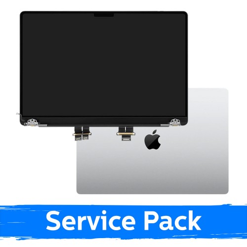 LCD Display Compatible With (Full Housing) MacBook Pro M3 Pro 14 (A2992) 2023 / Silver / (Service Pack)