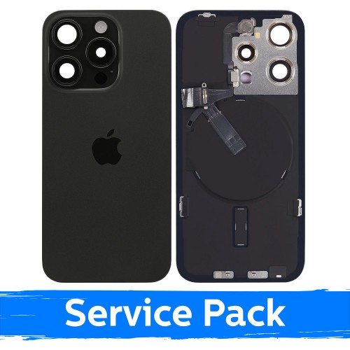 Galinis dangtelis skirtas Apple iPhone 15 Pro / Black Titanium / (Service Pack)