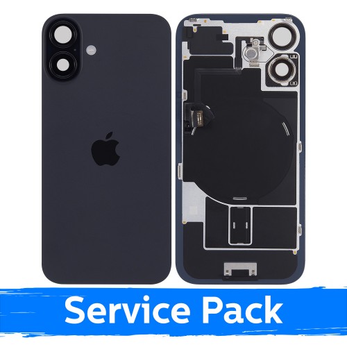 Galinis dangtelis skirtas Apple iPhone 16 Plus / Black / (Service Pack)