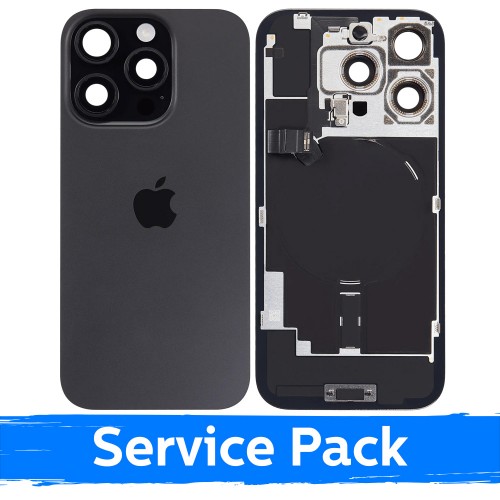 Galinis dangtelis skirtas Apple iPhone 16 Pro / Black Titanium / (Service Pack)