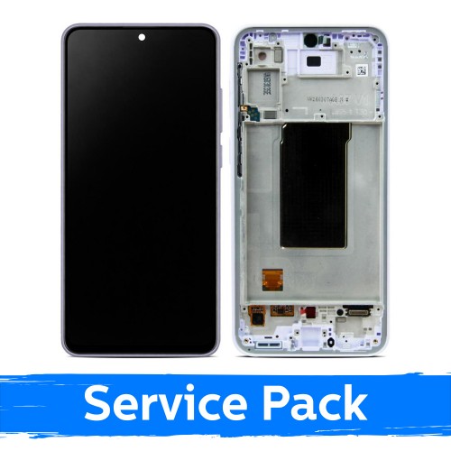 Ekranas skirtas Samsung A376 A37 5G su rėmeliu / Light Violet / (Service Pack)