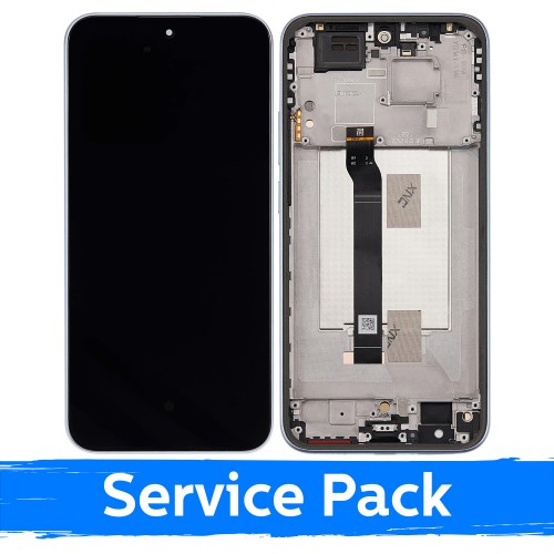 Ekranas skirtas Xiaomi Redmi Note 15 Pro 5G su rėmeliu / Glacier Blue / (Service Pack)