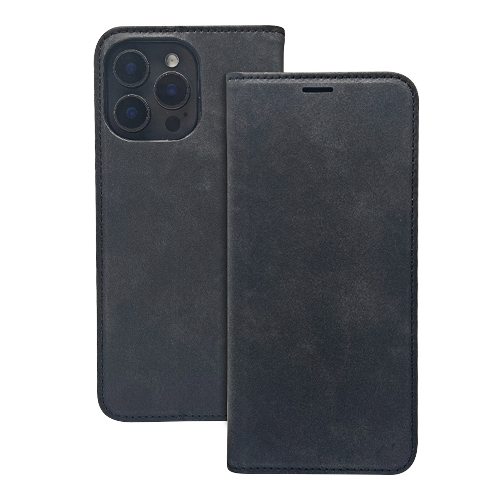Smart Suede dėklas telefonui Samsung Galaxy A15 4G / A15 5G juodas