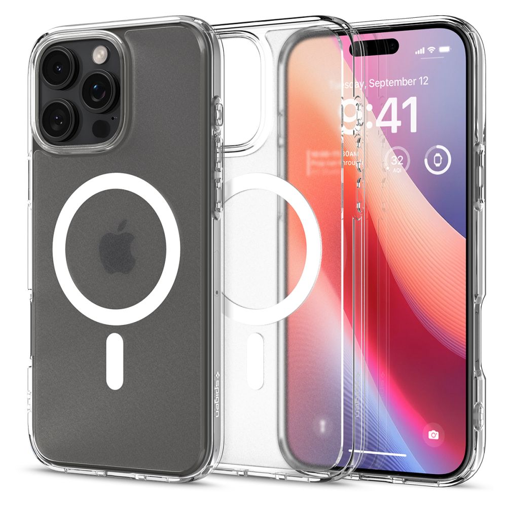 Spigen Ultra Hybrid Mag dėklas, skirtas iPhone 16 Pro Max 6.9", su MagSafe, matinis skaidrus