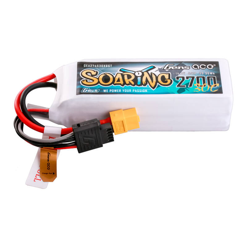 „Gens Ace“ G-Tech Soaring 2700 mAh, 14,8 V, 30C, 4S1P LiPo XT60