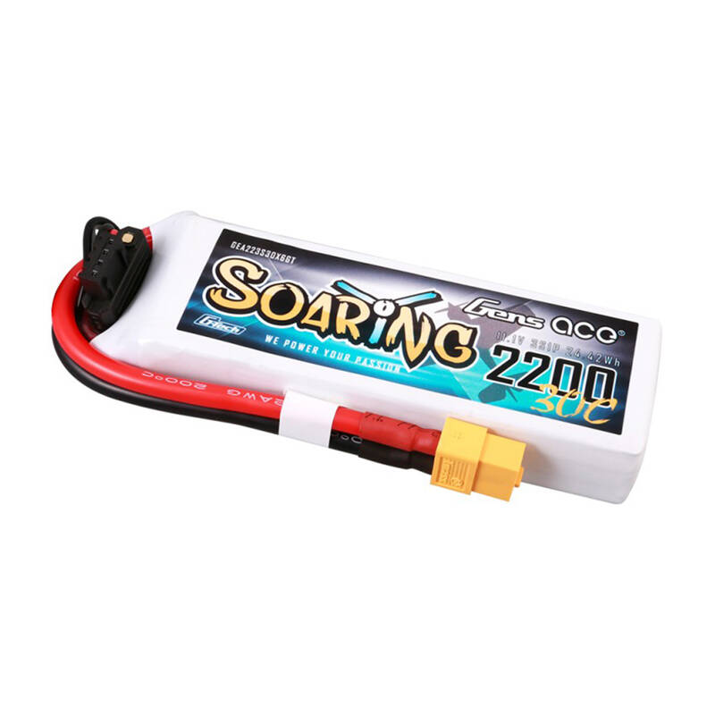 „Gens Ace“ G-Tech Soaring 2200 mAh, 11,1 V, 30C, 3S1P LiPo baterija