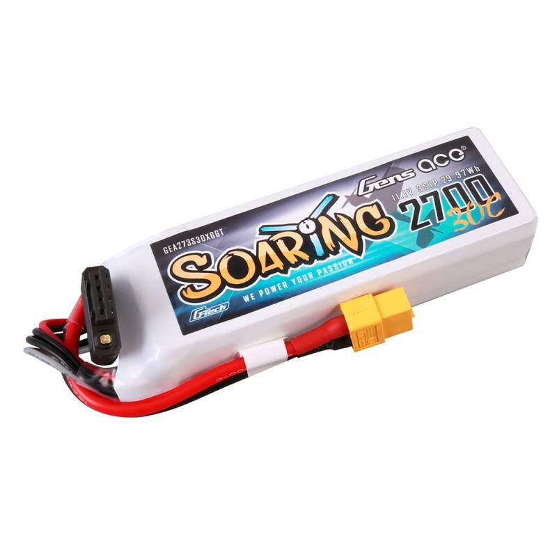 „Gens Ace“ „G-Tech Soaring“ 2700 mAh, 11,1 V, 30C, 3S1P LiPo akumuliatorius