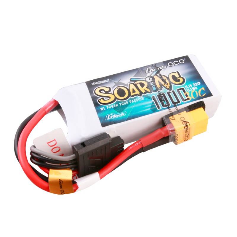 „Gens Ace“ G-Tech Soaring 1000 mAh, 11,1 V, 30C, 3S1P LiPo akumuliatorius