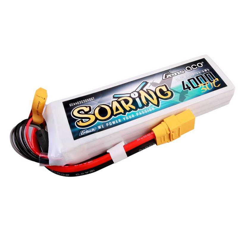 „Gens Ace“ G-Tech „Soaring“ 4000 mAh, 11,1 V, 30C, 3S1P LiPo akumuliatorius