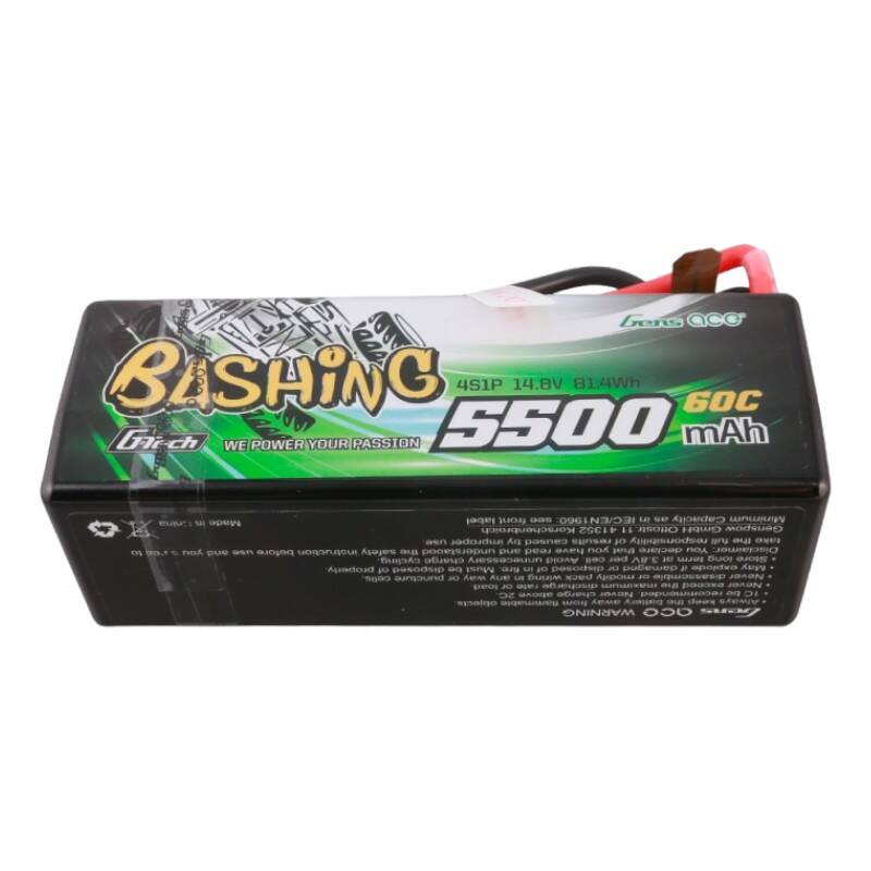 „Gens Ace“ G-Tech 5500 mAh 4S1P 14,8 V 60C „HardCase“ RC automobilių LiPo akumuliatorius